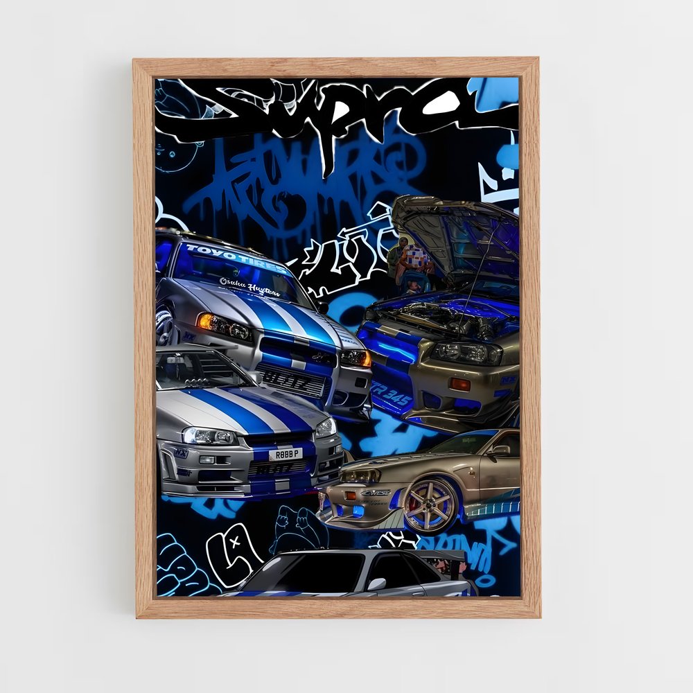 Poster voiture Supra au design raffiné – affiche Toyota (vue 4)